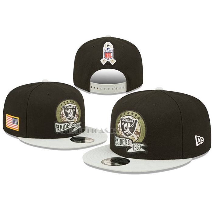 Gorra Las Vegas Raiders 2022 NFL On-Field Salute to Service Negro